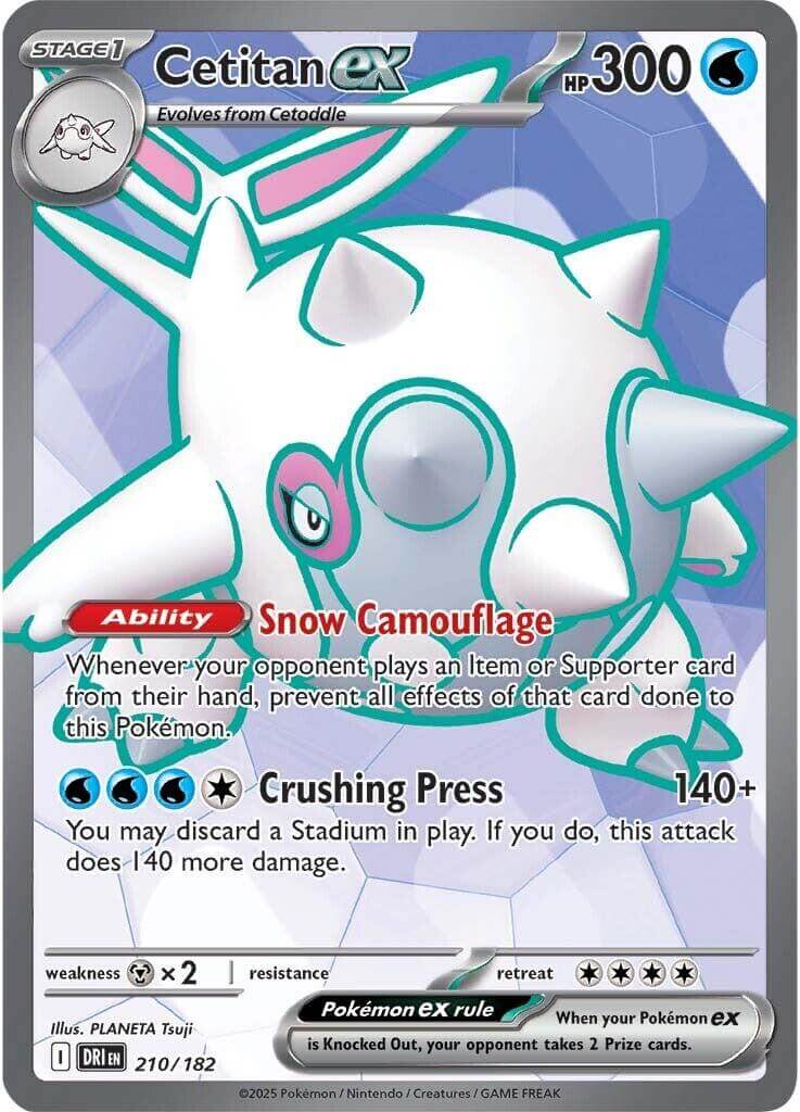 Cetitan ex - 210/182 [DRI - 210/182] Condition: Near Mint Collectible Trading Cards SV10: Destined Rivals Also available: Language: English Printing: Holofoil