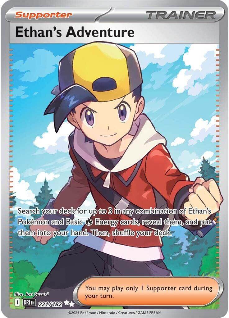 Ethan's Adventure - 221/182 [DRI - 221/182] Condition: Near Mint Collectible Trading Cards SV10: Destined Rivals Also available: Language: English Printing: Holofoil