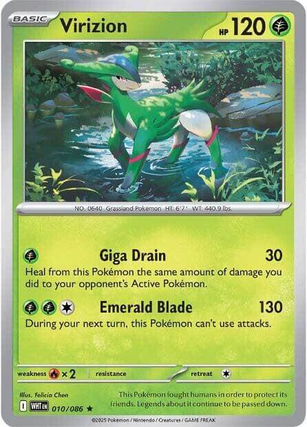 Virizion [WHT - 010/086] Condition: Near Mint Collectible Trading Cards SV: White Flare Also available: Language: English Printing: Reverse Holofoil