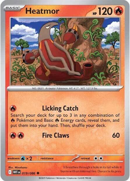 Heatmor [WHT - 019/086] Condition: Near Mint Collectible Trading Cards SV: White Flare Also available: Language: English Printing: Reverse Holofoil