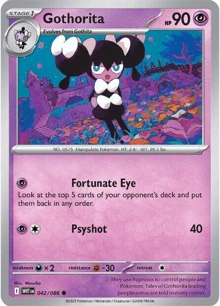 Gothorita [WHT - 042/086] Condition: Near Mint Collectible Trading Cards SV: White Flare Also available: Language: English Printing: Reverse Holofoil