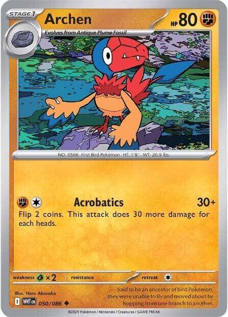 Archen [WHT - 050/086] Condition: Near Mint Collectible Trading Cards SV: White Flare Also available: Language: English Printing: Reverse Holofoil