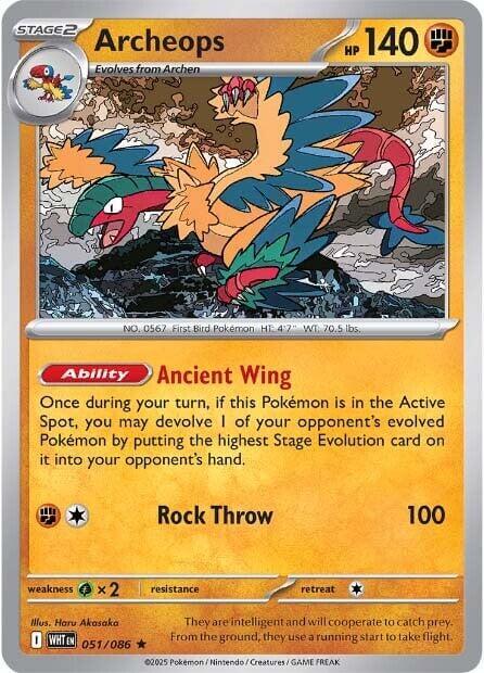 Archeops [WHT - 051/086] Condition: Near Mint Collectible Trading Cards SV: White Flare Also available: Language: English Printing: Holofoil