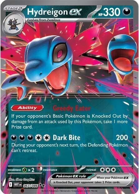 Hydreigon ex [WHT - 067/086] Condition: Near Mint Collectible Trading Cards SV: White Flare Also available: Language: English Printing: Holofoil