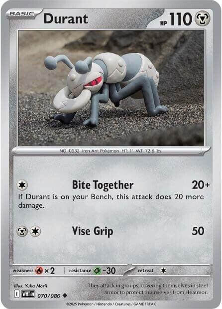 Durant [WHT - 070/086] Condition: Near Mint Collectible Trading Cards SV: White Flare Also available: Language: English Printing: Reverse Holofoil