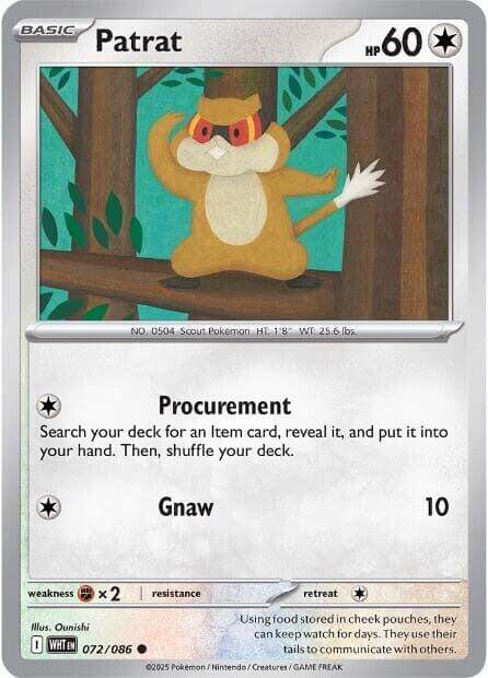 Patrat [WHT - 072/086] Condition: Near Mint Collectible Trading Cards SV: White Flare Also available: Language: English Printing: Reverse Holofoil