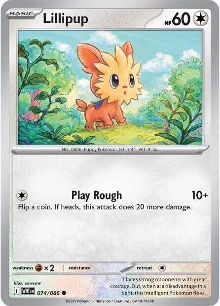 Lillipup [WHT - 074/086] Condition: Near Mint Collectible Trading Cards SV: White Flare Also available: Language: English Printing: Reverse Holofoil