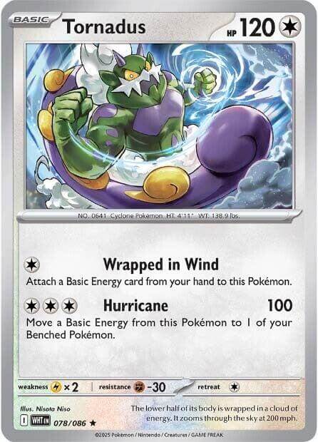 Tornadus [WHT - 078/086] Condition: Near Mint Collectible Trading Cards SV: White Flare Also available: Language: English Printing: Holofoil
