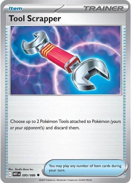 Tool Scrapper [WHT - 085/086] Condition: Near Mint Collectible Trading Cards SV: White Flare Also available: Language: English Printing: Reverse Holofoil