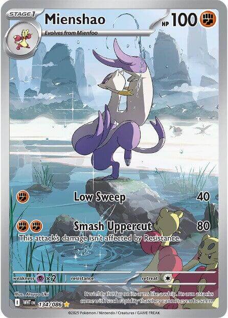 Mienshao - 134/086 [WHT - 134/086] Condition: Near Mint Collectible Trading Cards SV: White Flare Also available: Language: English Printing: Holofoil