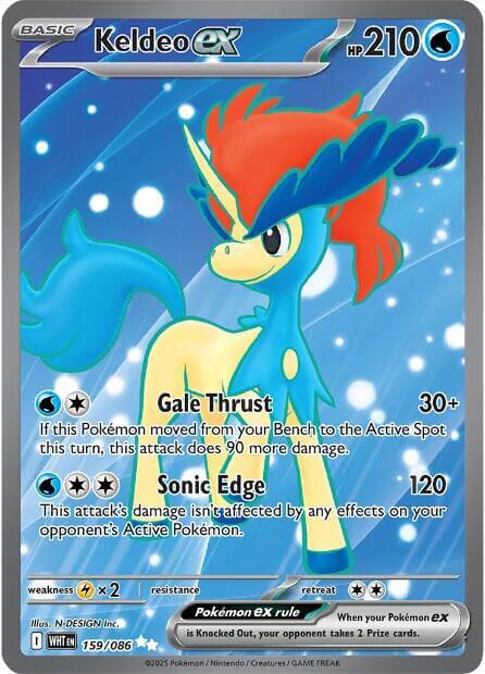 Keldeo ex - 159/086 [WHT - 159/086] Condition: Near Mint Collectible Trading Cards SV: White Flare Also available: Language: English Printing: Holofoil