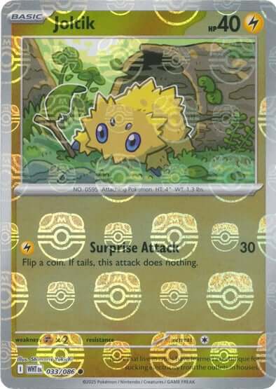Joltik (Master Ball Pattern) [WHT - 033/086] Condition: Near Mint Collectible Trading Cards SV: White Flare Also available: Language: English Printing: Holofoil