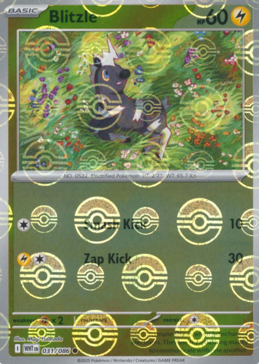 Blitzle (Poke Ball Pattern) [WHT - 031/086] Condition: Near Mint Collectible Trading Cards SV: White Flare Also available: Language: English Printing: Holofoil