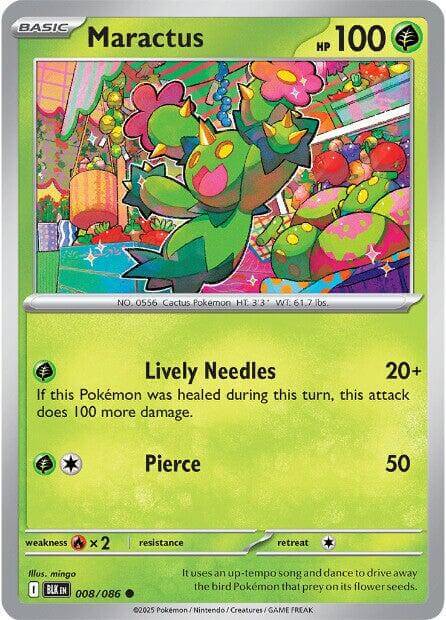 Maractus [BLK - 008/086] Condition: Near Mint Collectible Trading Cards SV: Black Bolt Also available: Language: English Printing: Reverse Holofoil