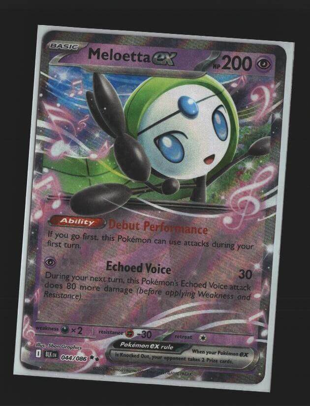 Meloetta ex [BLK - 044/086] Condition: Near Mint Collectible Trading Cards SV: Black Bolt Also available: Language: English Printing: Holofoil