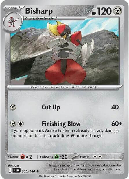 Bisharp [BLK - 065/086] Condition: Near Mint Collectible Trading Cards SV: Black Bolt Also available: Language: English Printing: Reverse Holofoil
