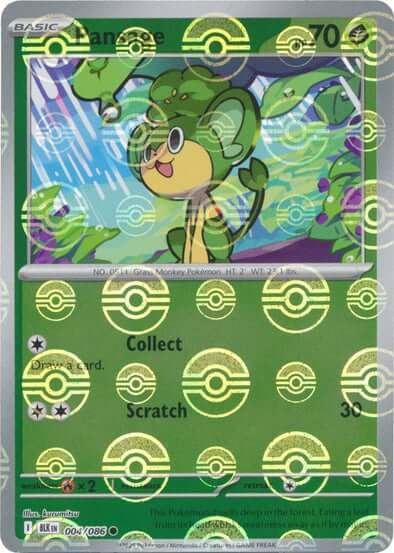 Pansage (Poke Ball Pattern) [BLK - 004/086] Condition: Near Mint Collectible Trading Cards SV: Black Bolt Also available: Language: English Printing: Holofoil
