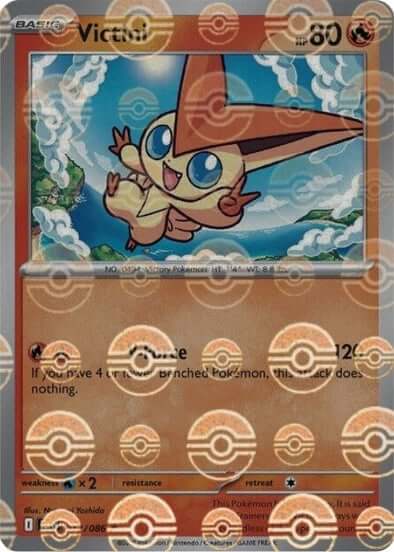 Victini (Poke Ball Pattern) [BLK - 012/086] Condition: Near Mint Collectible Trading Cards SV: Black Bolt Also available: Language: English Printing: Holofoil