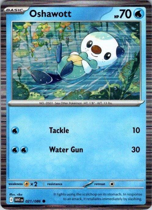 Oshawott - 021/086 [MCAP - 021/086] Condition: Near Mint Collectible Trading Cards Miscellaneous Cards & Products Also available: Language: English Printing: Holofoil