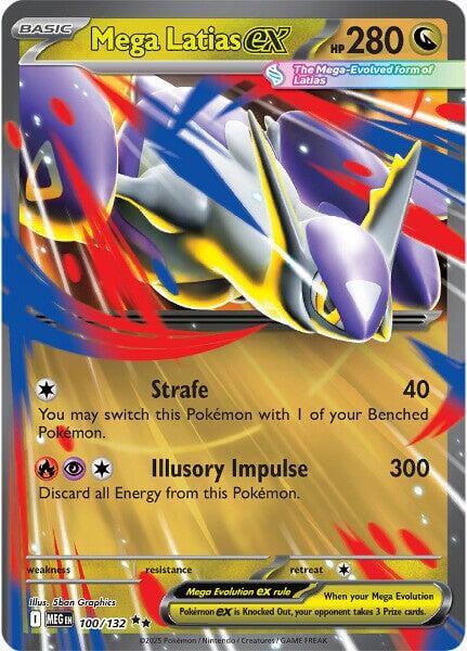 Mega Latias ex - 100/132 [MEG - 100/132] Condition: Near Mint Collectible Trading Cards ME01: Mega Evolution Also available: Language: English Printing: Holofoil