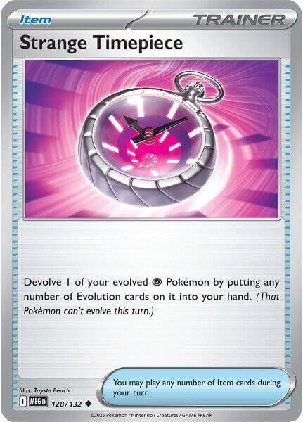 Strange Timepiece [MEG - 128/132] Condition: Near Mint Collectible Trading Cards ME01: Mega Evolution Also available: Language: English Printing: Reverse Holofoil