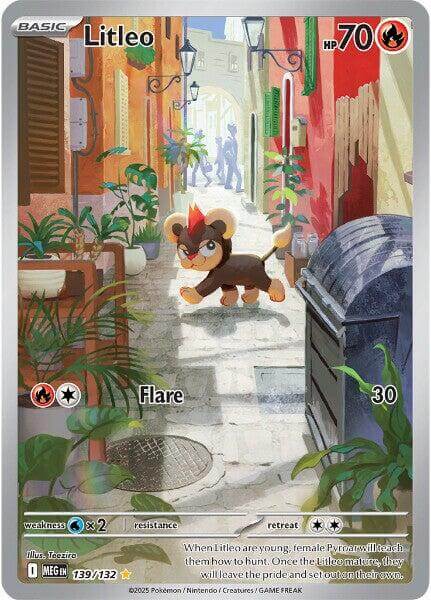 Litleo - 139/132 [MEG - 139/132] Condition: Near Mint Collectible Trading Cards ME01: Mega Evolution Also available: Language: English Printing: Holofoil
