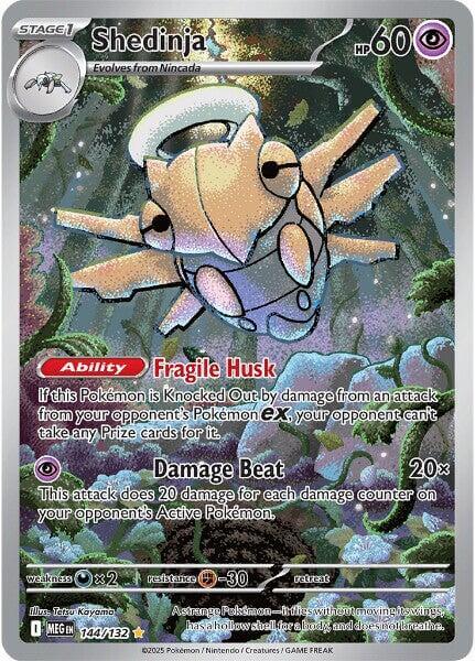 Shedinja - 144/132 [MEG - 144/132] Condition: Near Mint Collectible Trading Cards ME01: Mega Evolution Also available: Language: English Printing: Holofoil