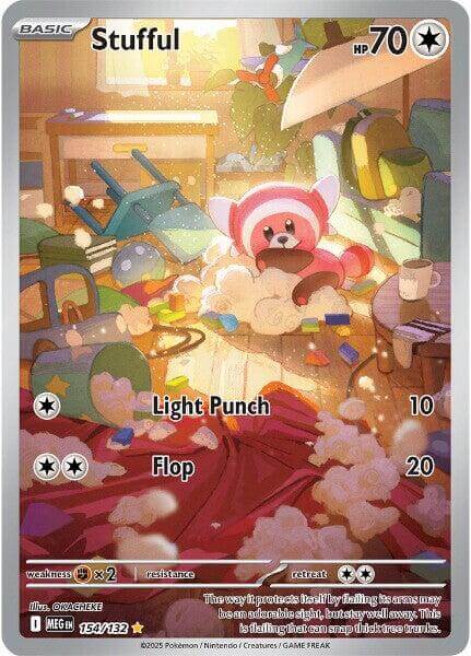 Stufful - 154/132 [MEG - 154/132] Condition: Near Mint Collectible Trading Cards ME01: Mega Evolution Also available: Language: English Printing: Holofoil