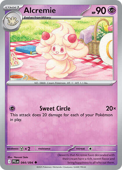 Alcremie [PFL - 044/094] Condition: Near Mint Collectible Trading Cards ME02: Phantasmal Flames Also available: Language: English Printing: Reverse Holofoil