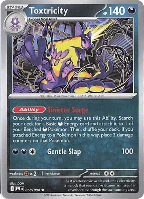 Toxtricity [PFL - 068/094] Condition: Near Mint Collectible Trading Cards ME02: Phantasmal Flames Also available: Language: English Printing: Holofoil