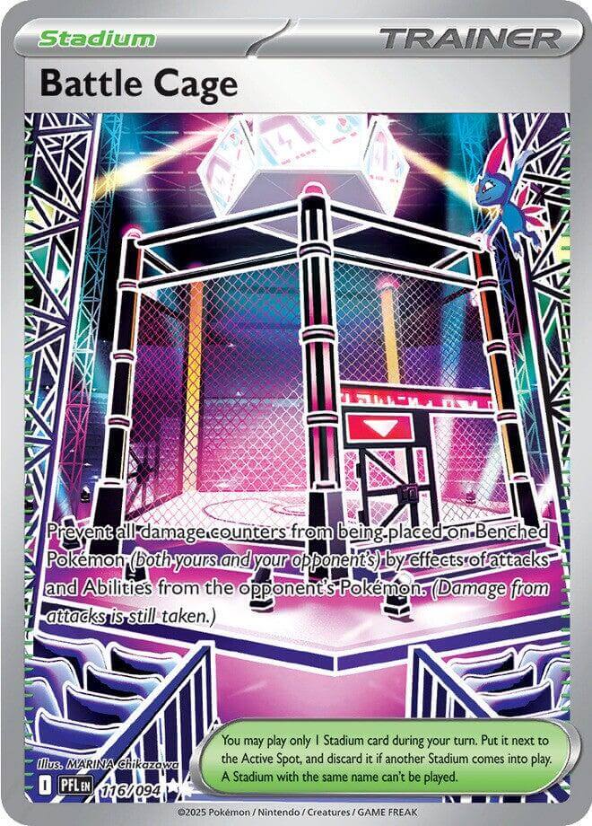 Battle Cage - 116/094 [PFL - 116/094] Condition: Near Mint Collectible Trading Cards ME02: Phantasmal Flames Also available: Language: English Printing: Holofoil
