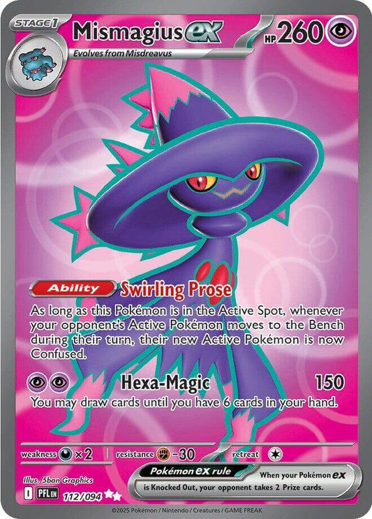 Mismagius ex - 112/094 [PFL - 112/094] Condition: Near Mint Collectible Trading Cards ME02: Phantasmal Flames Also available: Language: English Printing: Holofoil