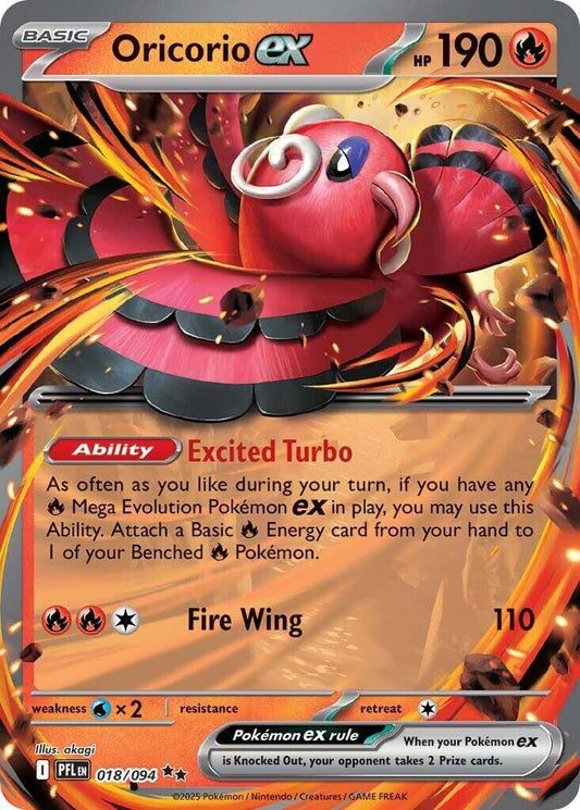 Oricorio ex - 018/094 [PFL - 018/094] Condition: Near Mint Collectible Trading Cards ME02: Phantasmal Flames Also available: Language: English Printing: Holofoil