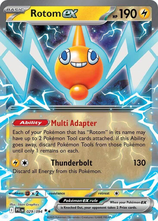 Rotom ex - 029/094 [PFL - 029/094] Condition: Near Mint Collectible Trading Cards ME02: Phantasmal Flames Also available: Language: English Printing: Holofoil