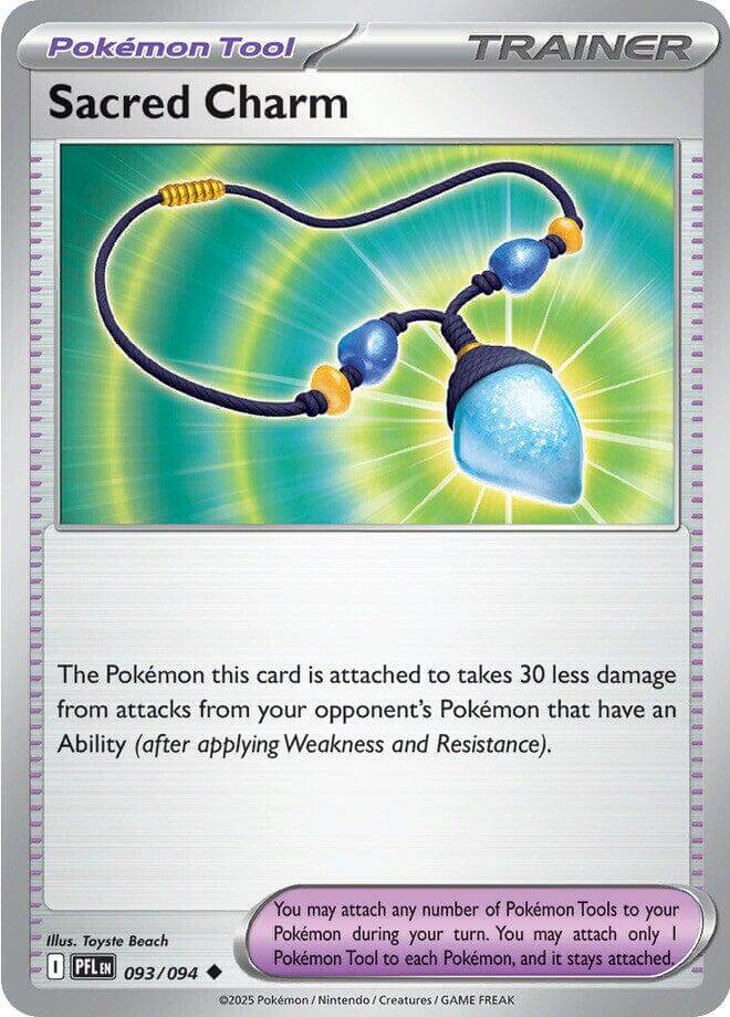 Sacred Charm - 093/094 [PFL - 093/094] Condition: Near Mint Collectible Trading Cards ME02: Phantasmal Flames Also available: Language: English Printing: Reverse Holofoil