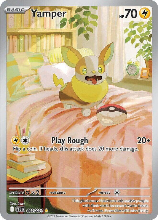 Yamper - 099/094 [PFL - 099/094] Condition: Near Mint Collectible Trading Cards ME02: Phantasmal Flames Also available: Language: English Printing: Holofoil