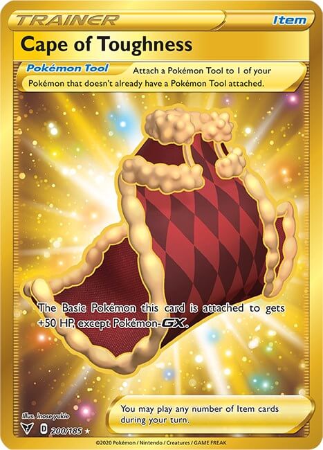 Cape of Toughness (Secret) [SWSH04 - 200/185] Condition: Near Mint Collectible Trading Cards SWSH04: Vivid Voltage Also available: Language: English Printing: Holofoil